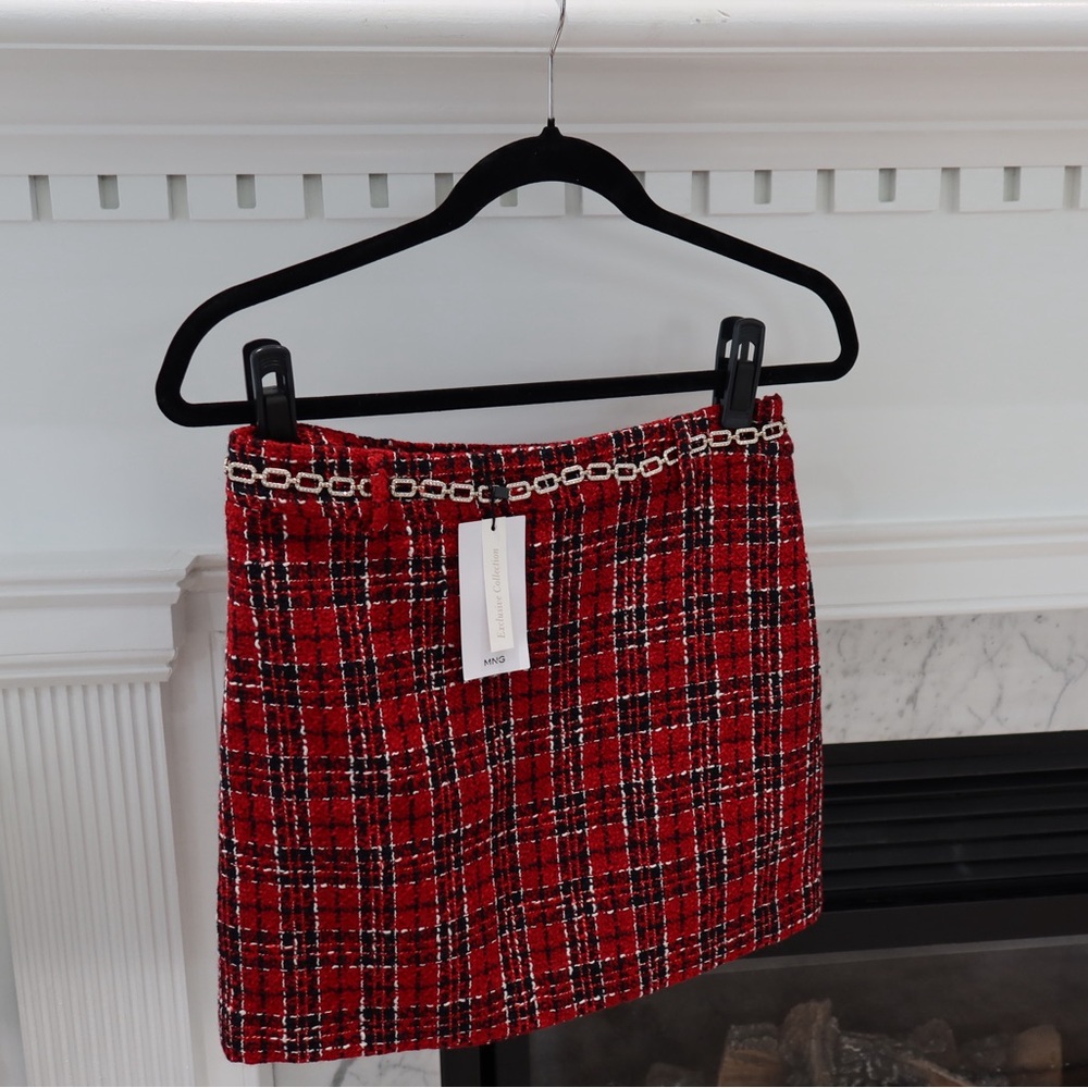 Mango plaid skirt, new with tags